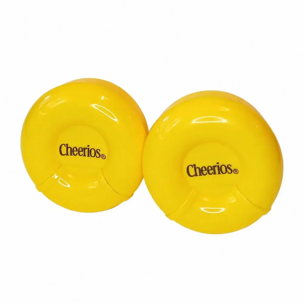 Cheerios Tot Yellow Plastic Snack Containers Flip-Top Lids Set of 2